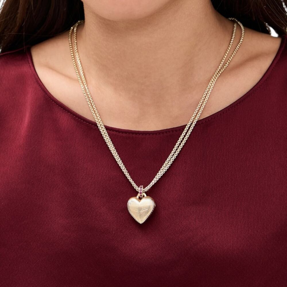ROXANNE ASSOULIN The Textured Heart Necklace - Picture 2 of 10